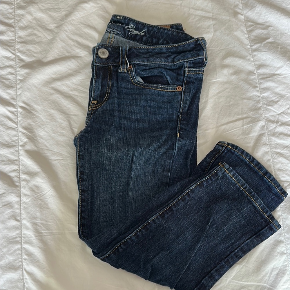 Women's Blue Jeans Capri